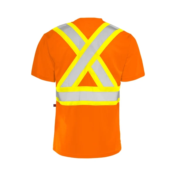 TT1 • Short Sleeve Polyester Traffic T-Shirt, 4″ Refl. Tape - Image 2