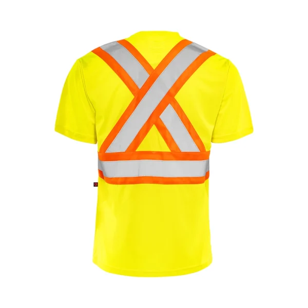 TT1 • Short Sleeve Polyester Traffic T-Shirt, 4″ Refl. Tape - Image 3