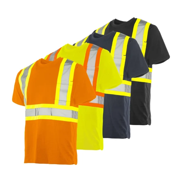 TT3 • Short Sleeve Cotton Traffic T-Shirt, 4″ Refl. Tape