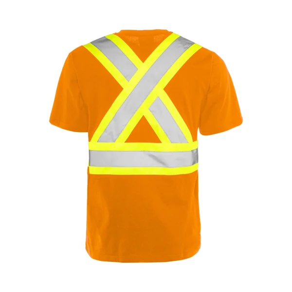TT2 • Long Sleeve Polyester Traffic T-Shirt, 4″ Refl. Tape - Image 2